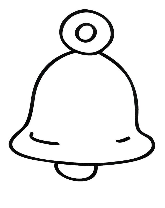 Колокольчик картинка для детей раскраска