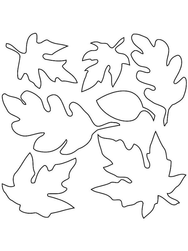 Листья трафарет для вырезания
