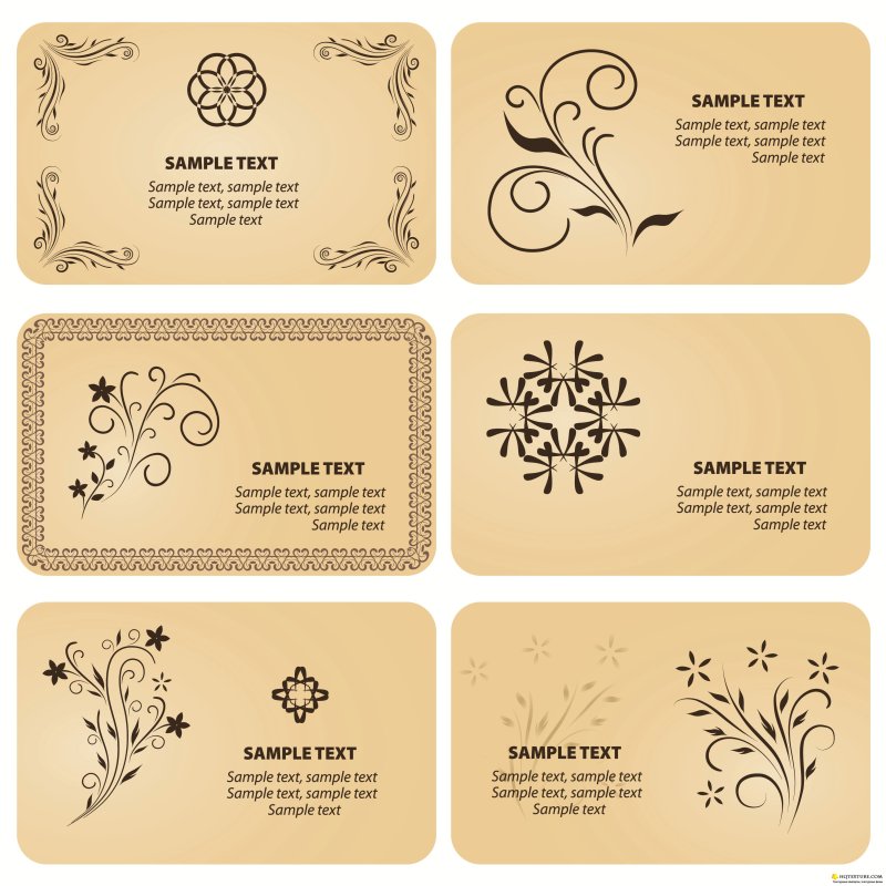 Готовые макеты визиток