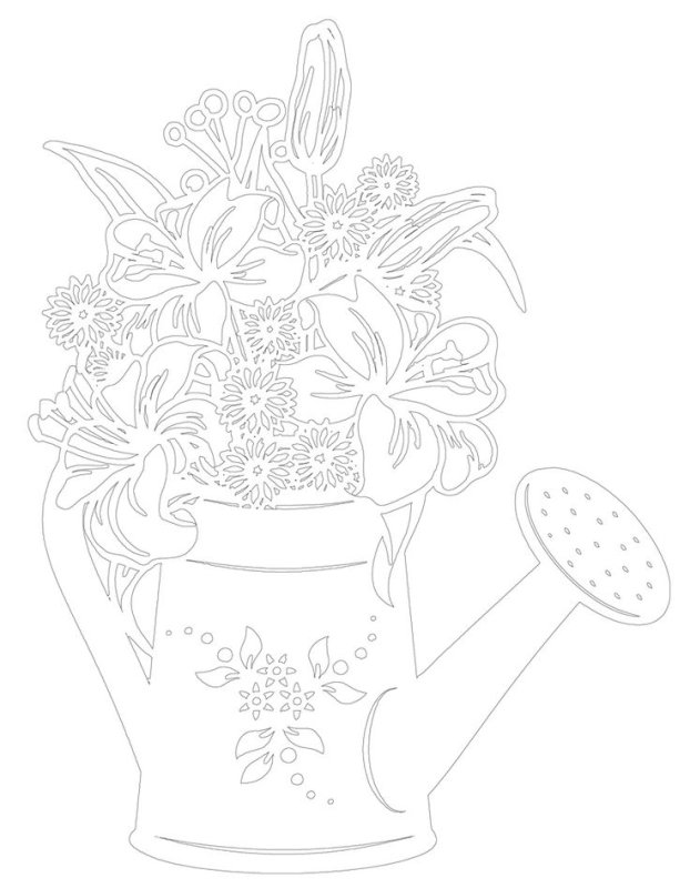 Лейка трафарет