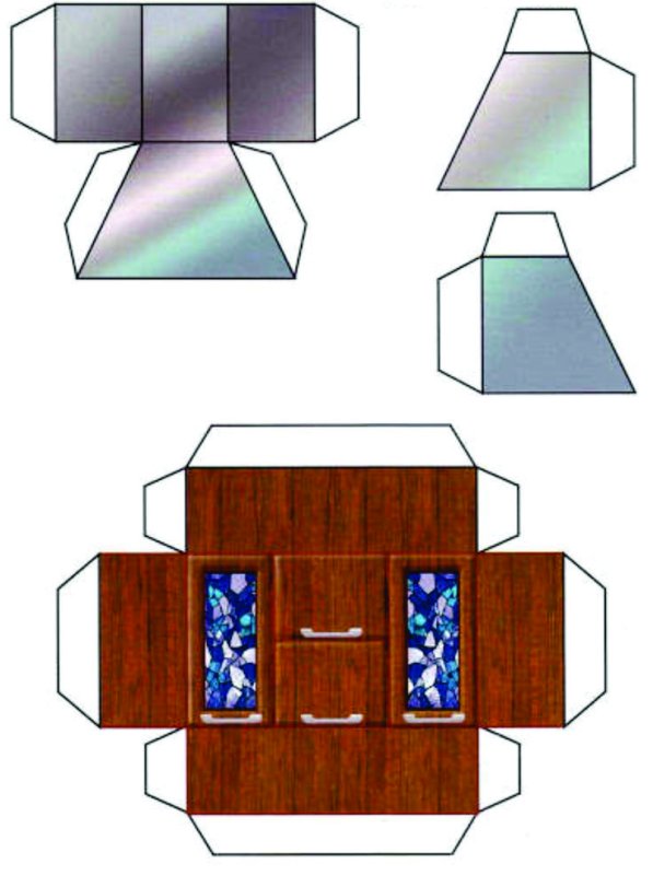 Макет мебели из картона