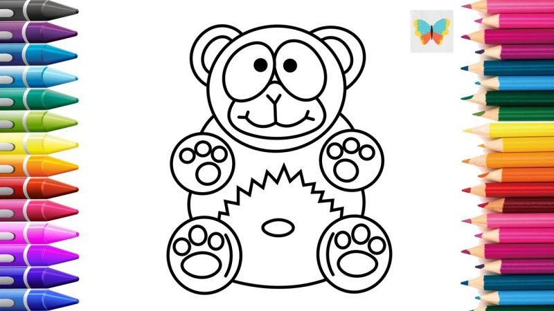 Медведь Валерка раскраска