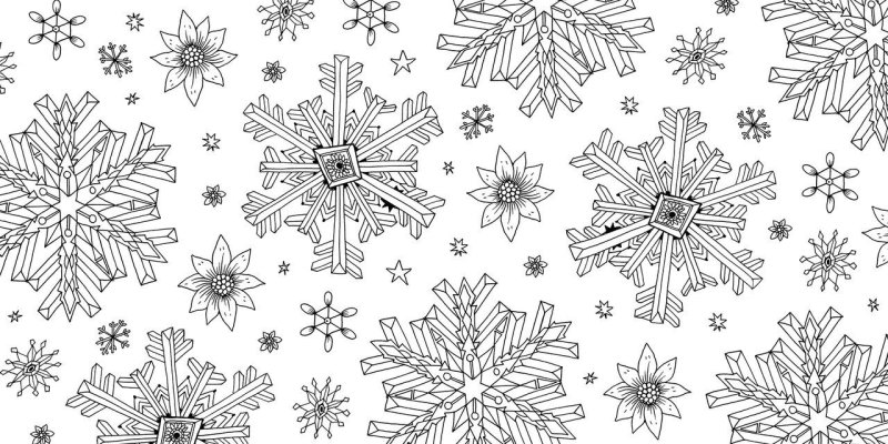 Снежинка раскраска