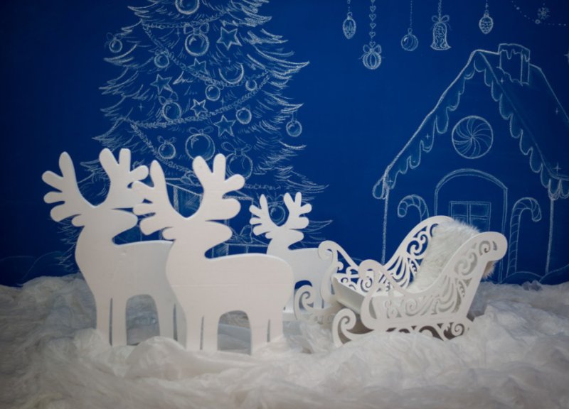 Зимние декорации из пенопласта