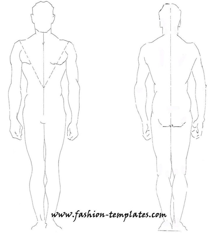 Макет для рисования одежды