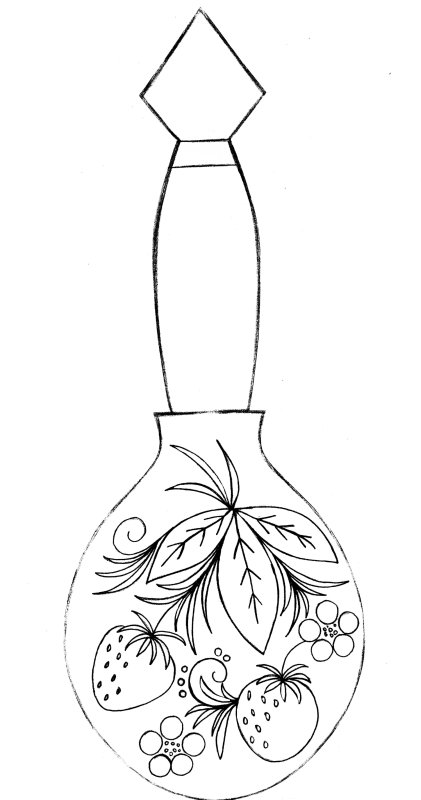 Ложки для росписи для детей шаблон Хохлома