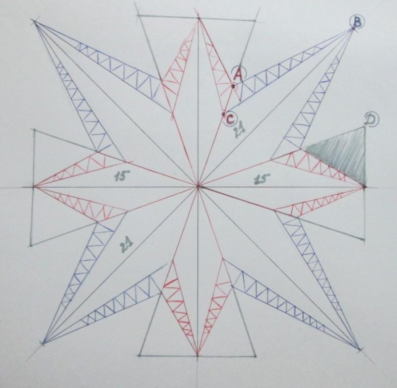 Развертка звезды из бумаги