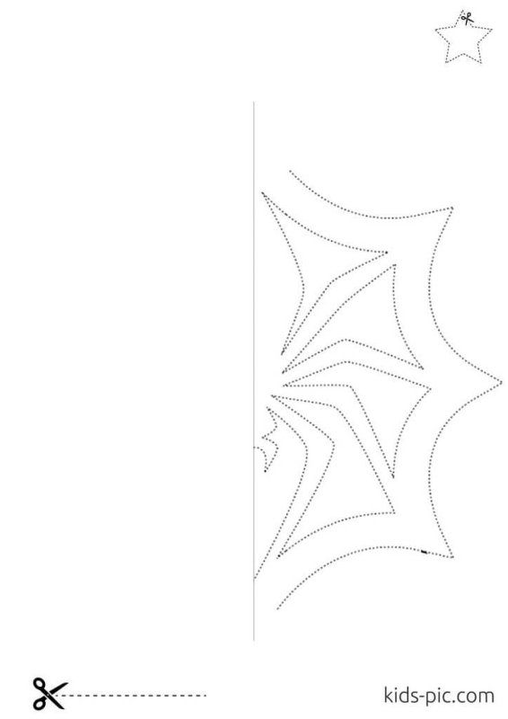 Снежинка в воде паутины