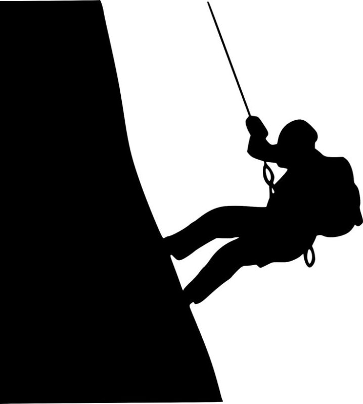 Скалолаз силуэт