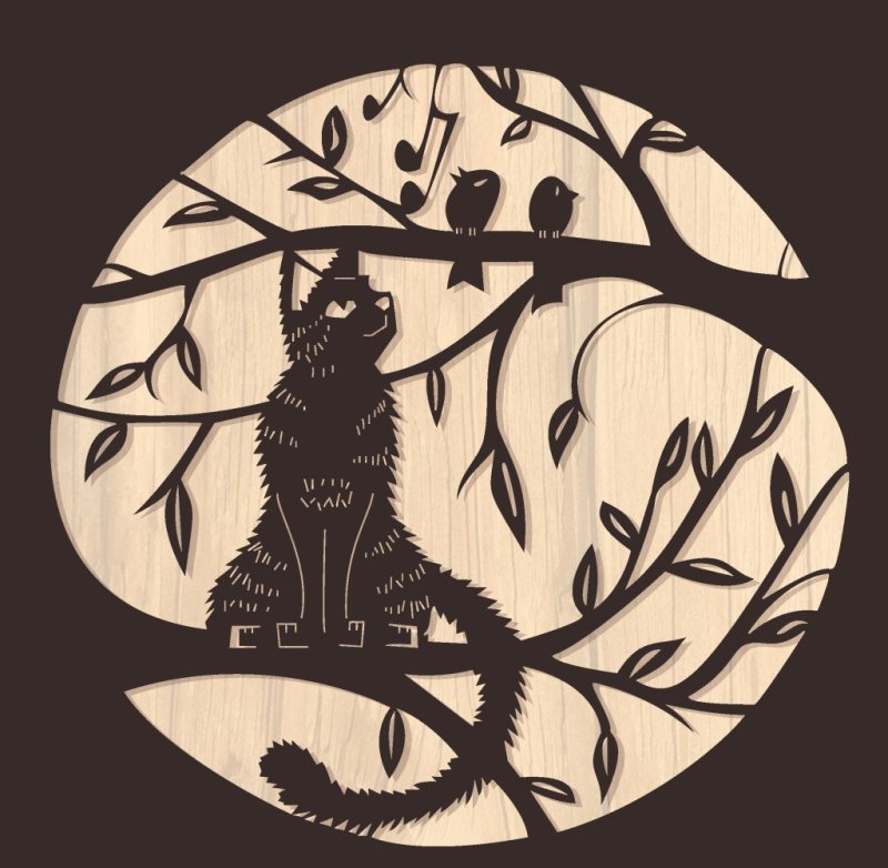 Вытынанка кот