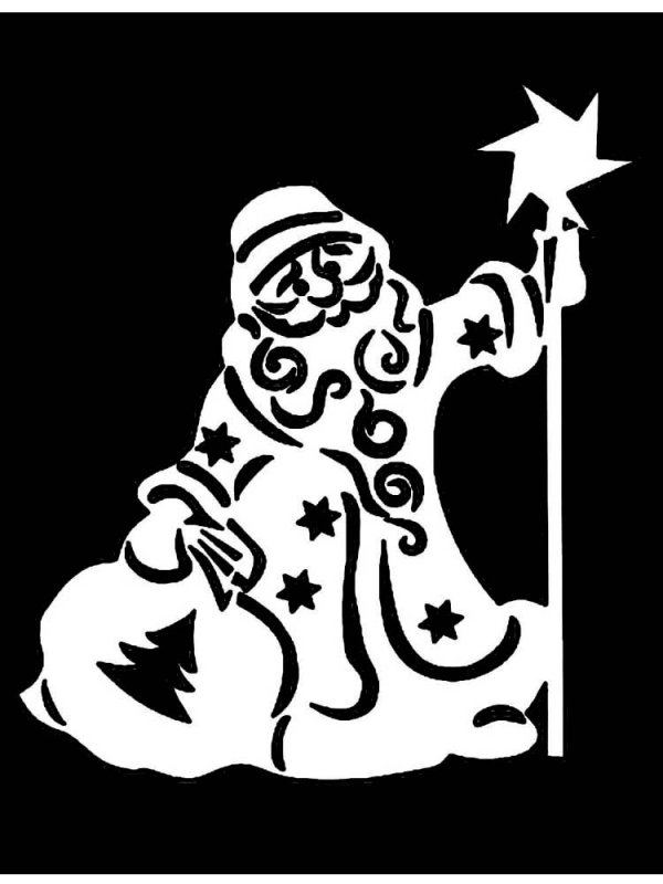 Вытынанка дед Мороз