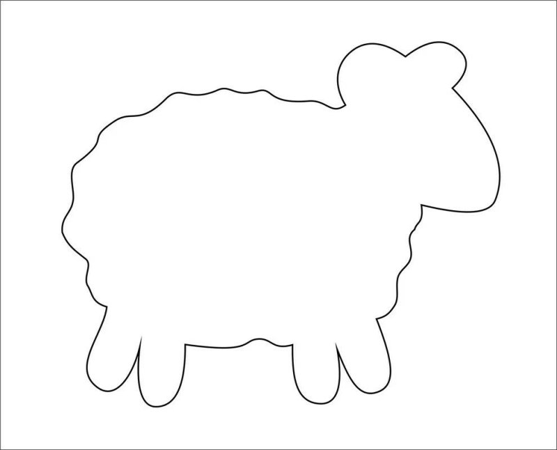 Контуры животных для детей