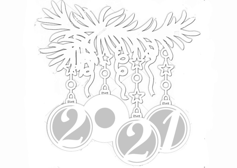 Новогодние украшения на окна ветки