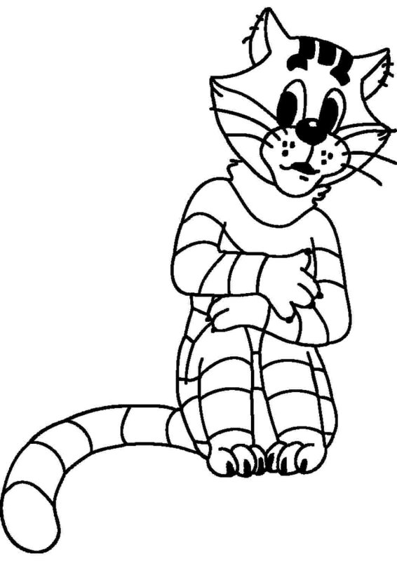 Кот Матроскин раскраска