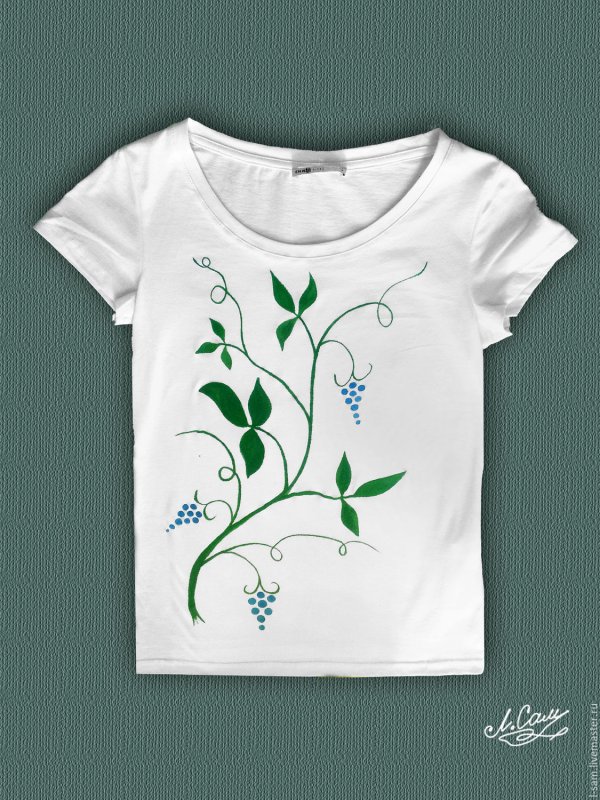Роспись на белых футболках