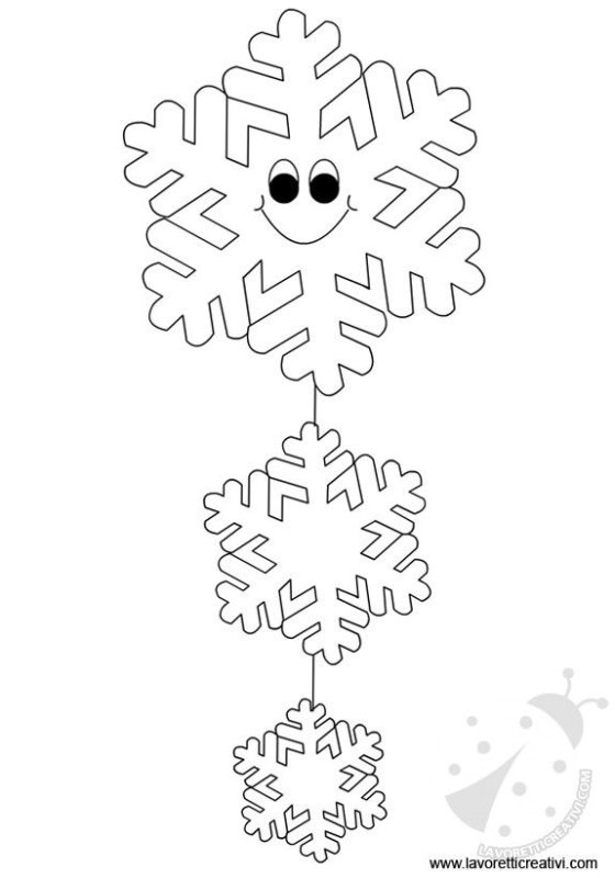Снежинка раскраска