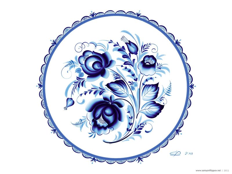 Посуда Гжель Гжельская роспись для детей