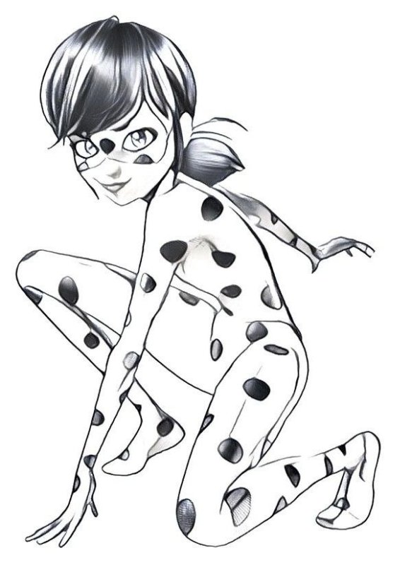 Разукрашка для девочек леди баг