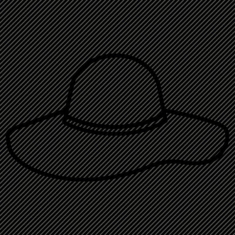 Трафарет шляпы женской