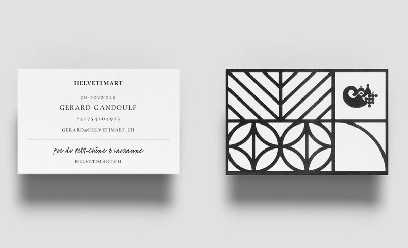 Макет стильной визитки