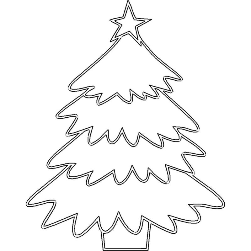 Елка раскраска