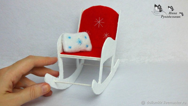 Кресло из картона для куклы