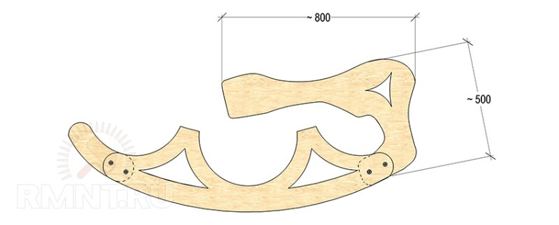 Лекала для изготовления кресла качалки из фанеры