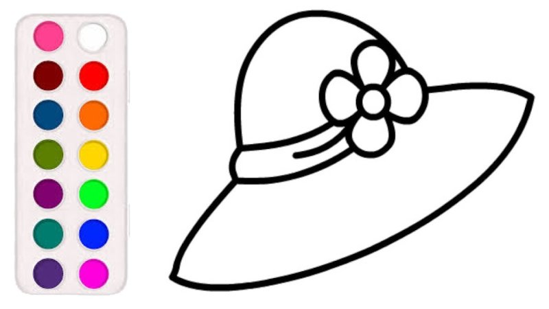 Шляпка раскраска для детей