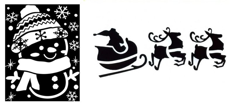 Рисунки на новый год на окна