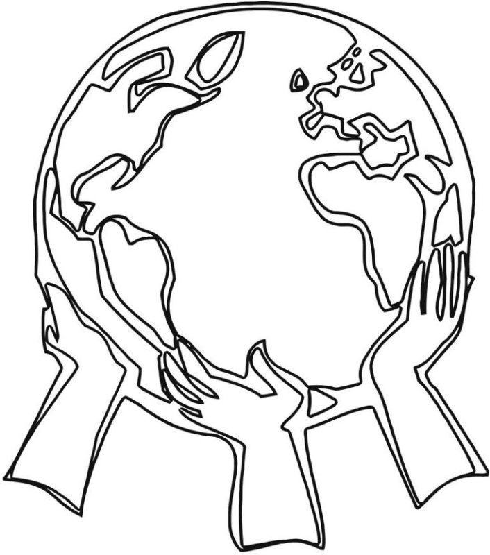 Раскраска наша Планета земля