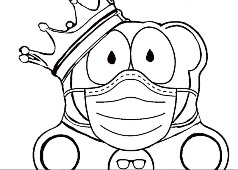 Мишка Валерка раскраска