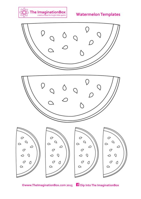 Долька арбуза раскраска для детей