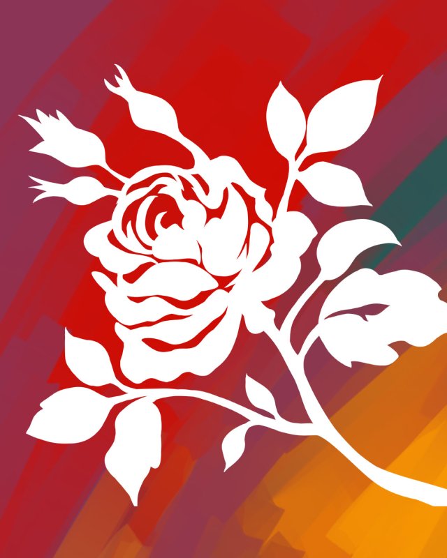 Цветы трафарет для вырезания