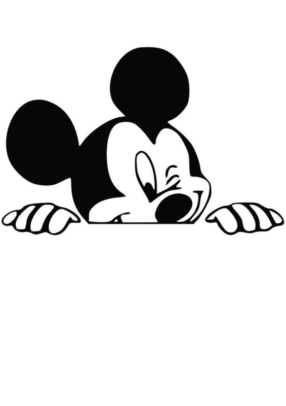 Микки Маус черно