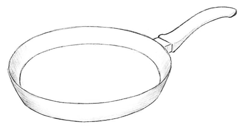 Сковорода раскраска для детей
