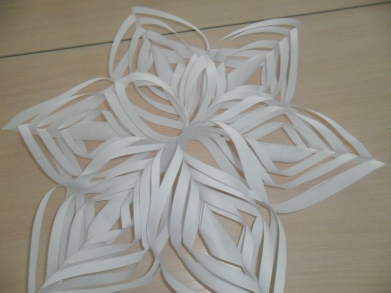 Шаблон объемной снежинки