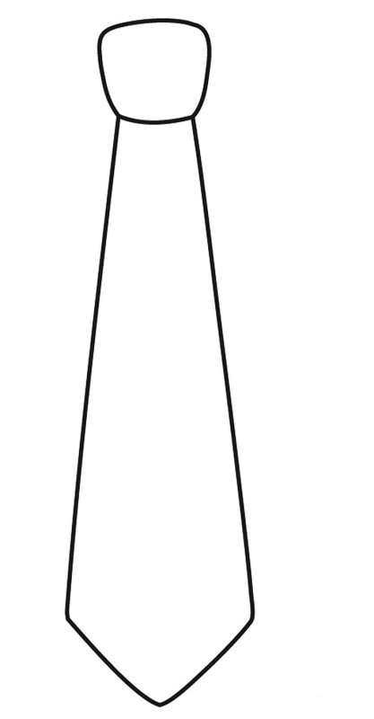 Галстук трафарет для детей