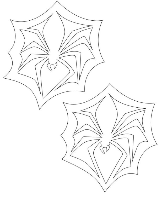 Снежинки из бумаги на Хэллоуин