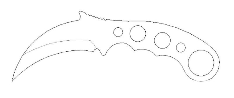 Раскраски ножи из КС го керамбит