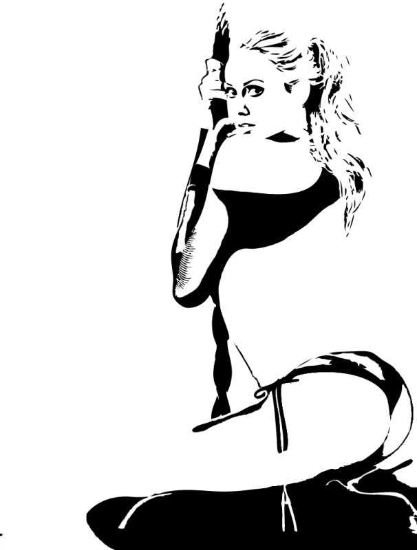 Трафаретные рисунки девушек