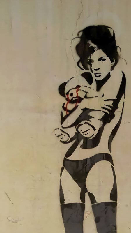 Портрет в стиле стрит арт