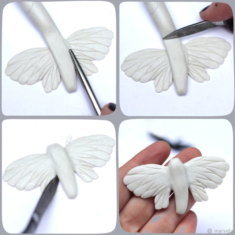 Бабочка полимерная глина