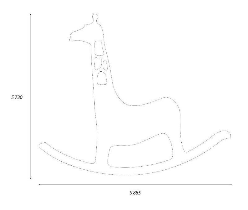 Лошадка качалка лекало