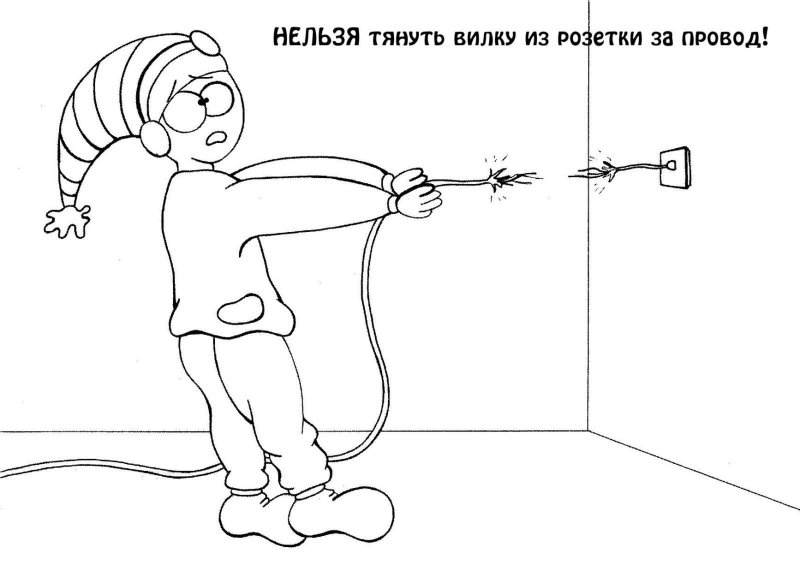 Раскраски по электробезопасности