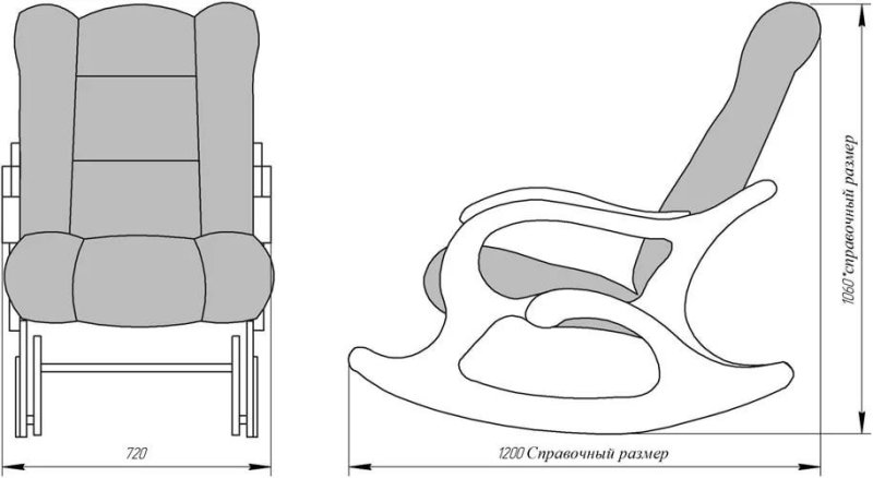 Кресло качалка маятниковая чертежи