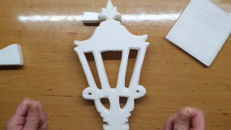 Фонарь из пенопласта своими руками