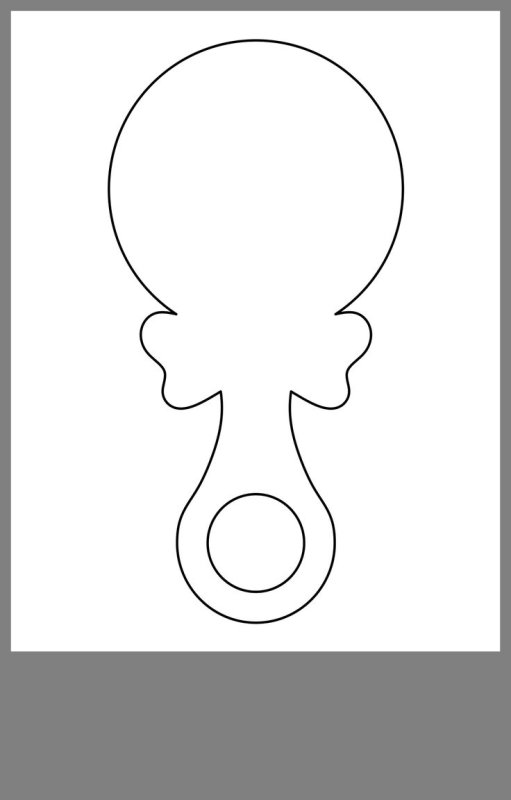 Трафарет погремушка