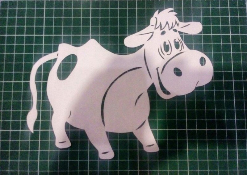 Поделка корова из бумаги