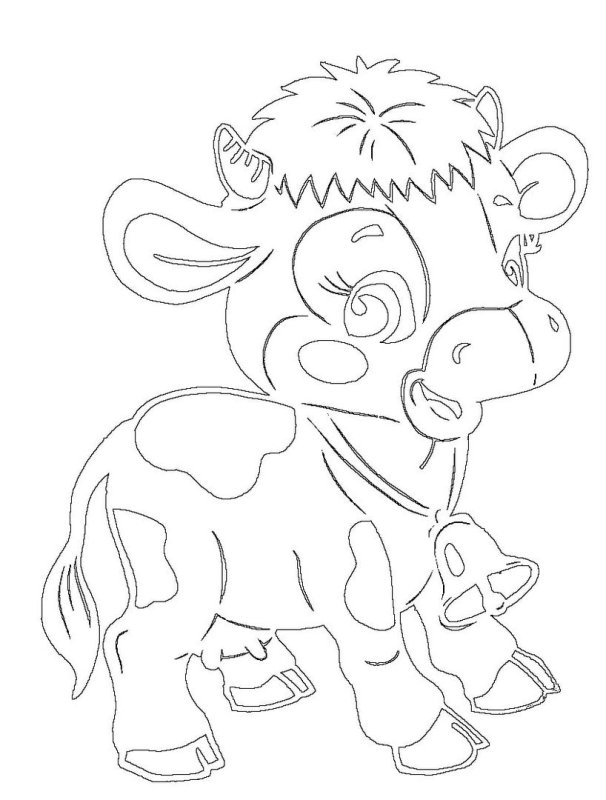 Трафарет бычка