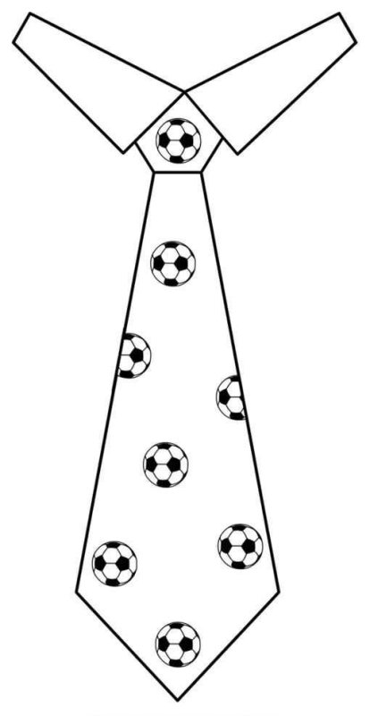 Галстук раскраска